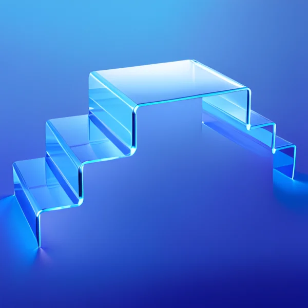 clear display stand with tiers