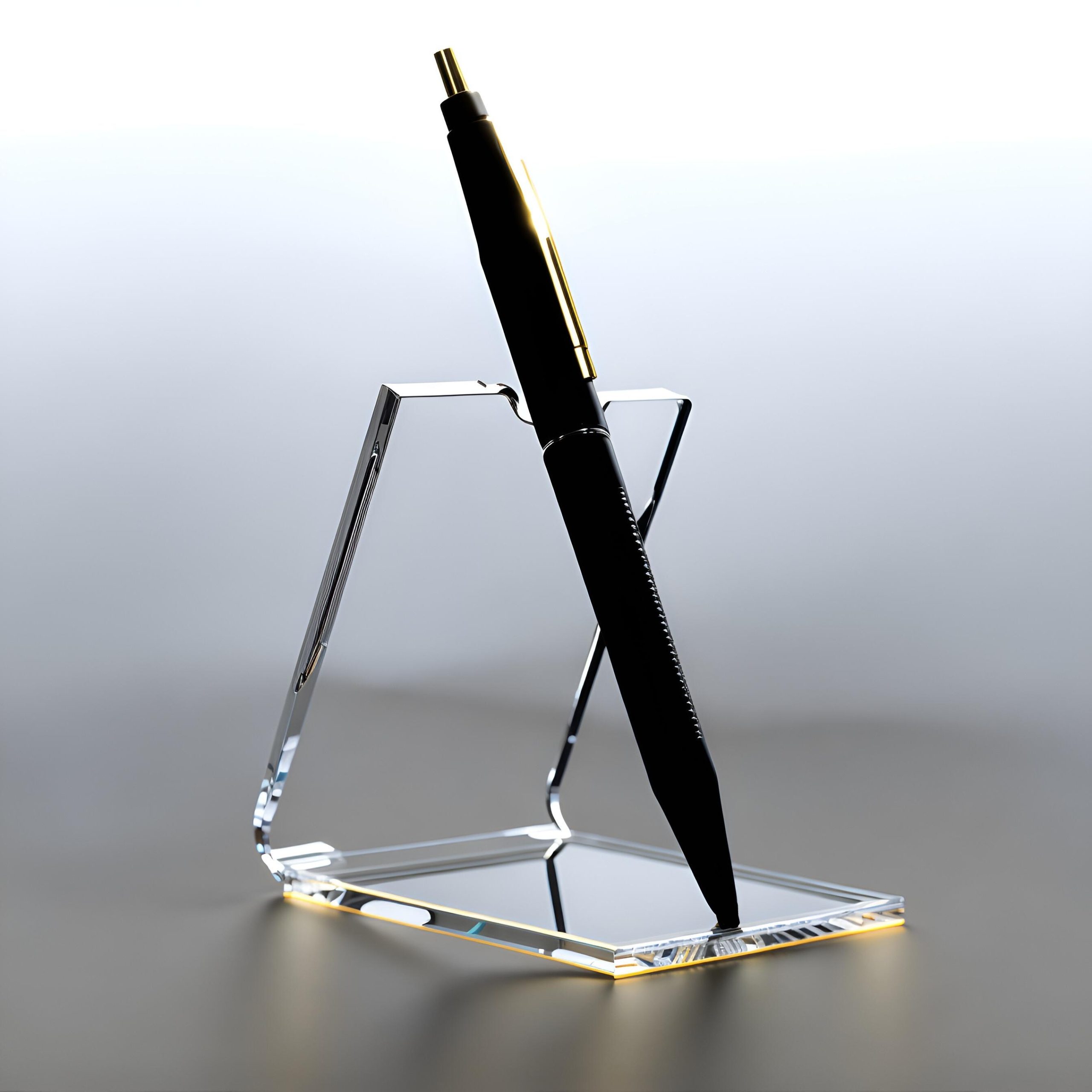 Arched Single Pen Display Stand - Clear