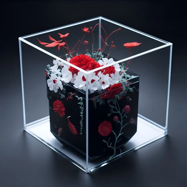 clear square acrylic box