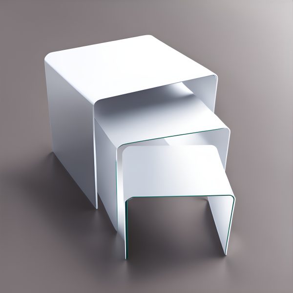 white acrylic risers display stands