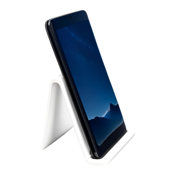 white phone stand