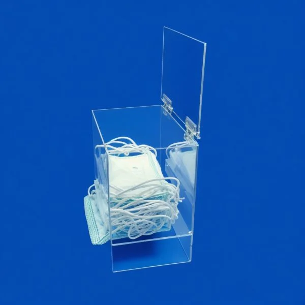 face mask dispenser lid open